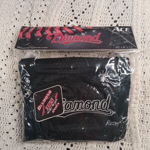 New Diamond Ace Bat Bag 35" x 8" x 11" Black Baseball Gear Shoulder Strap & Hook